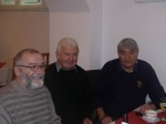 Mihail Comănici, Alexandru Pavlovici și Petre Veluda ascultă cuvântarea lui Victor H. Guțu